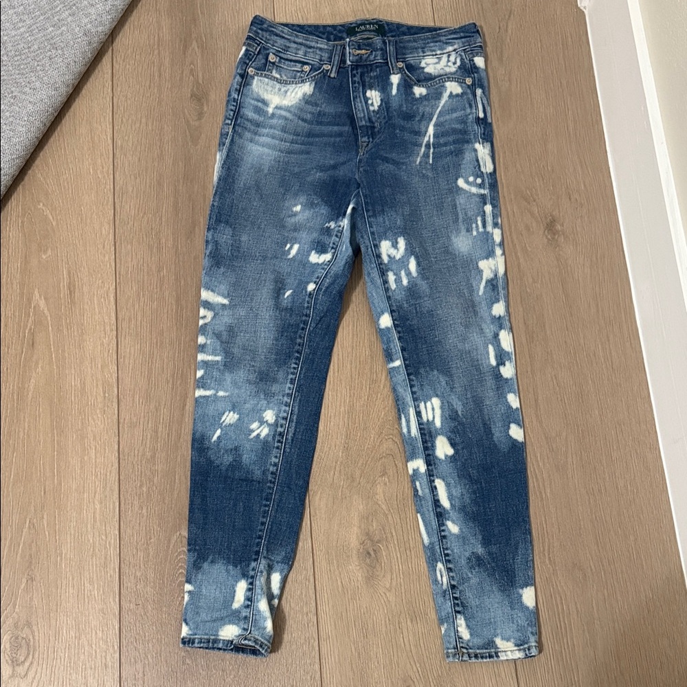 Polo Ralph Lauren Blue Distressed Skinny Jeans